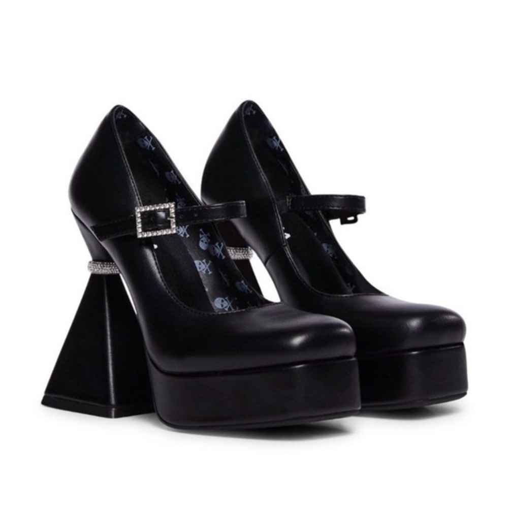 Lamoda Kills Dolls Pyramid Rhinestone Heels or Complete Composure Block Heels 6
